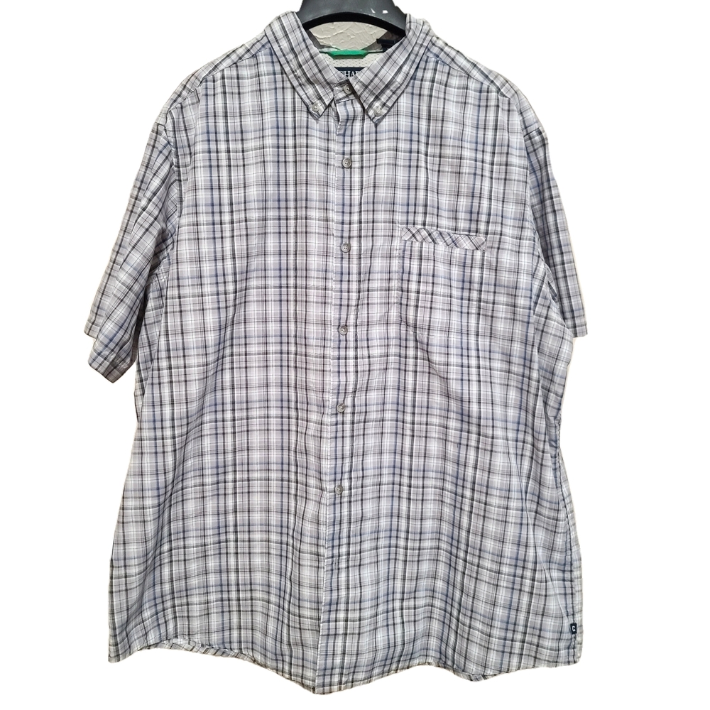 Men's Gray Plaid Shirt